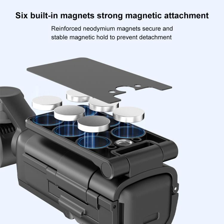 For DJI Osmo Pocket 3 PULUZ Folding Magnetic Mount Base Bracket, Magnetic Mount Base