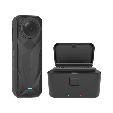 For Insta360 X5 PULUZ Dual-Batteries Charging Box Battery & Memory Card Storage Case