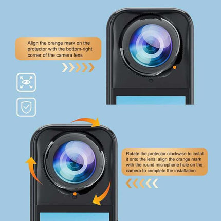 For Insta360 X5 PULUZ Rotation PC Lens Guard  Protective Cover