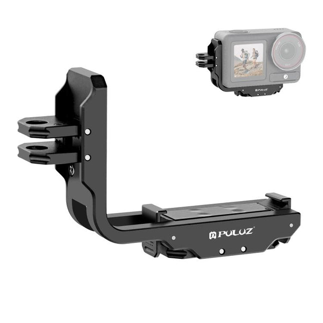 For DJI Osmo Action 5 Pro / 4 / 3 PULUZ Vertical Horizontal Shooting Quick Release Metal Magnetic L Bracket