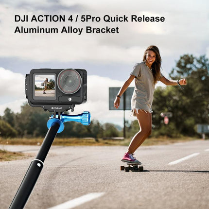 For DJI Osmo Action 5 Pro / 4 / 3 PULUZ Vertical Horizontal Shooting Quick Release Metal Magnetic L Bracket