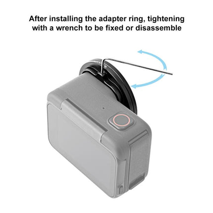 For Insta360 Ace Pro 2 PULUZ 52mm UV Lens Filter Adapter Ring with Lens Cover, For Insta360 Ace Pro 2 Filter Adapter Ring