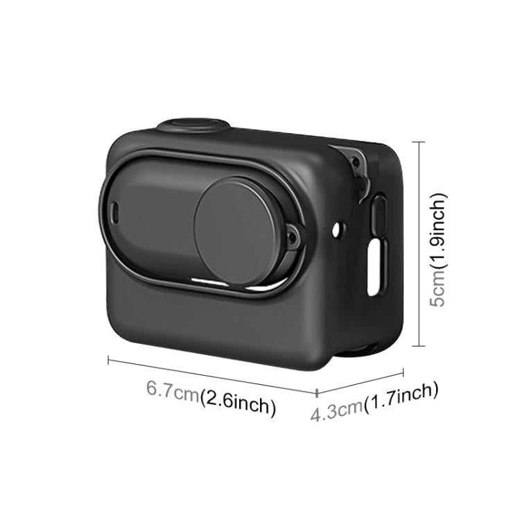 For Insta360 GO 3S PULUZ Camera Charging Box Silicone Cover with Lens Cap & Strap