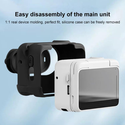 For Insta360 GO 3S PULUZ Camera Charging Box Silicone Cover with Lens Cap & Strap