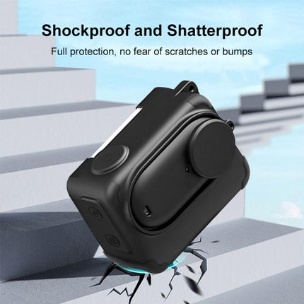 For Insta360 GO 3S PULUZ Camera Charging Box Silicone Cover with Lens Cap & Strap