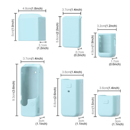 For DJI OSMO Pocket 3 PULUZ 6 in 1 Body Lens Handle Screen Mic Silicone TPU Cover