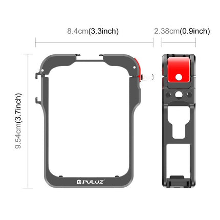 For DJI Osmo 360 PULUZ Aluminum Alloy Protective Cage Expansion Frame with Lens Cover, Protective Cage