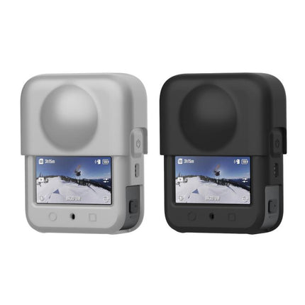 For DJI Osmo 360 PULUZ Silicone Body Protective Cover with Lens Cover, Body Cover with Lens Cover (Black), Body Cover with Lens Cover (Grey)