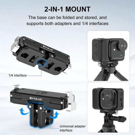 For Insta360 GO Ultra PULUZ Magnetic Aluminum Alloy Quick Release Base Mount, For Insta360 GO Ultra