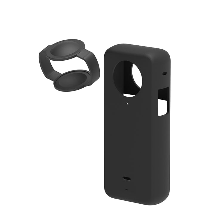 Para Insta360 X3 PULUZ Funda protectora de silicona con cubierta de lente, Funda de silicona (Negra), Funda de silicona (Azul), Funda de silicona (Roja)