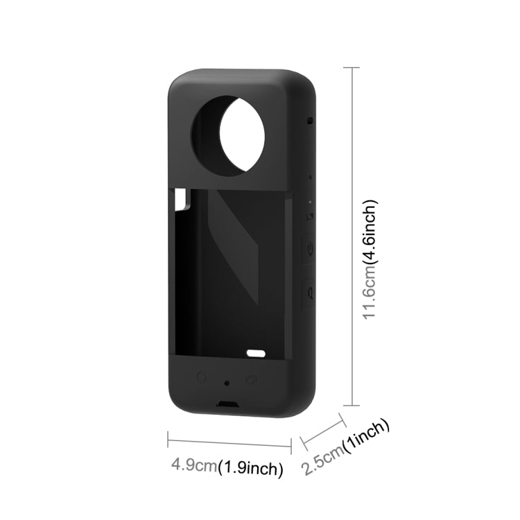 Para Insta360 X3 PULUZ Funda protectora de silicona con cubierta de lente, Funda de silicona (Negra), Funda de silicona (Azul), Funda de silicona (Roja)