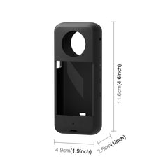 For Insta360 X3 PULUZ Silicone Protective Case with Lens Cover, Silicone Case(Black), Silicone Case(Blue), Silicone Case(Red)