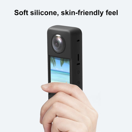 For Insta360 X3 PULUZ Silicone Protective Case with Lens Cover