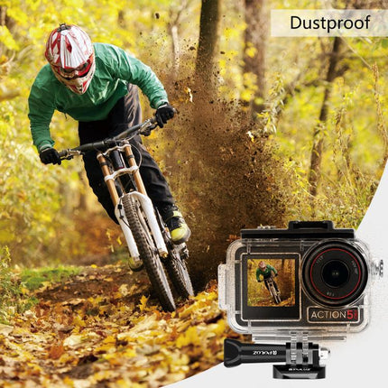 For DJI Osmo Action 5 Pro / 3 / 4 PULUZ 60m Underwater Waterproof Housing Diving Case with Cold Shoe & Buckle Basic Mount & Screw
