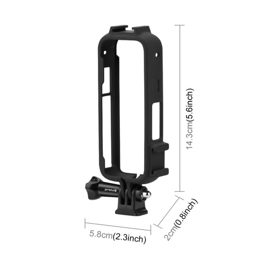 For Insta360 X3 PULUZ Cold Shoe PC Plastic Protective Frame with Adapter Mount & Screw, PC Frame