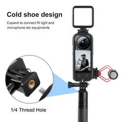 For Insta360 X3 PULUZ Cold Shoe PC Plastic Protective Frame with Adapter Mount & Screw, PC Frame