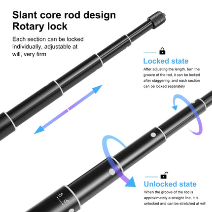 PULUZ 73.5cm Metal Selfie Stick Monopod with Invisible Adapter Base & Screw for Insta360 One RS / X2 / X3 / DJI Osmo 360