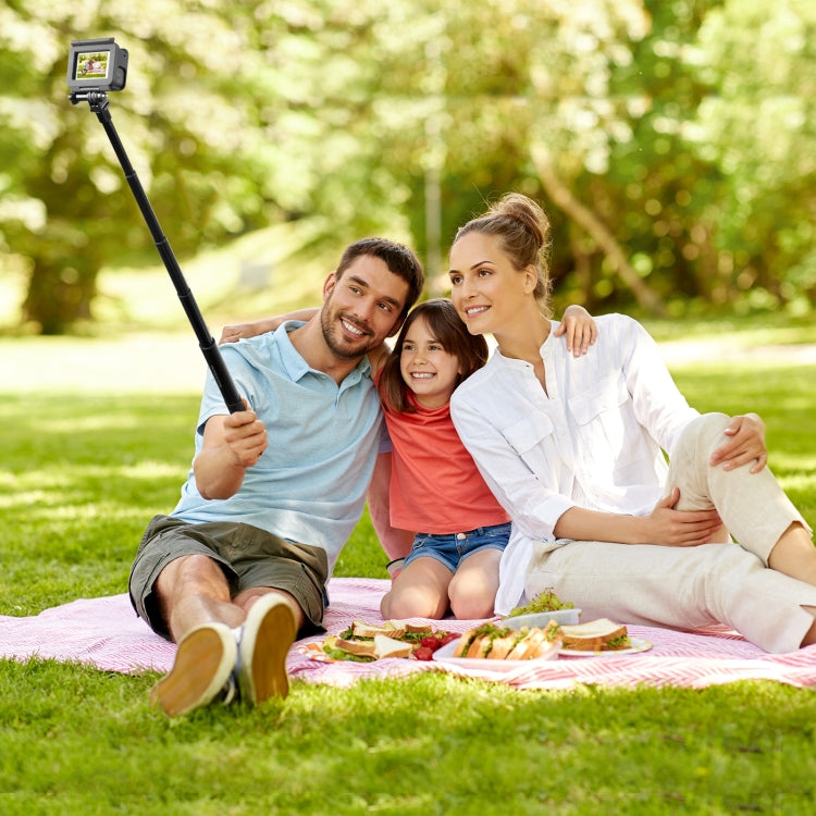 Palo selfie monopie de metal PULUZ de 110 cm con base adaptadora invisible y tornillo para Insta360 One RS / X2 / X3 / X4, monopie de 110 cm