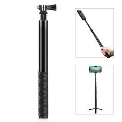 PULUZ 110cm Metal Selfie Stick Monopod with Invisible Adapter Base & Screw for Insta360 One RS / X2 / X3 / X4, 110cm Monopod