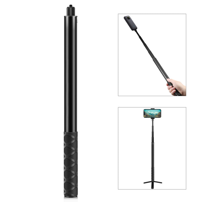 PULUZ 157 cm Selfie-Stick aus Metall, Einbeinstativ für Insta360 One RS/X2/X3/X4, 150 cm Einbeinstativ
