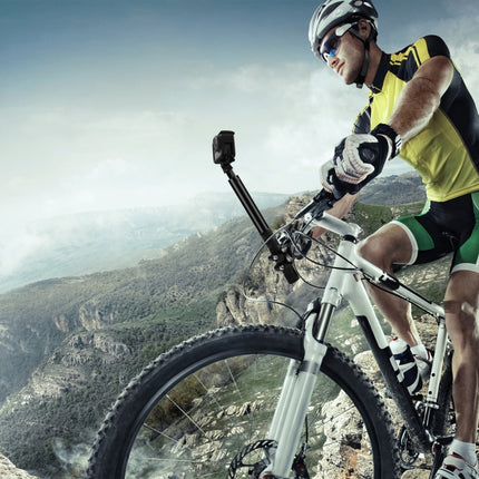 PULUZ Motorcycle Bicycle Handlebar Fixture Mount Camera Bracket Adapter with Monopod Stand