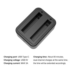 For Insta360 X3 PULUZ USB Dual Batteries Charger with  Indicator Light, Battery Charger