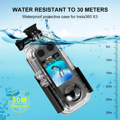 For Insta360 X3 PULUZ 30m Underwater Waterproof Housing Case, 30m Waterproof Case