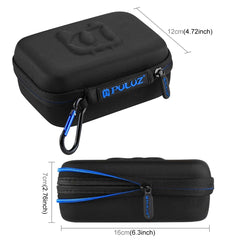 PULUZ Waterproof Carrying and Travel Case for GoPro, DJI Osmo Action and other Sport Cameras Accessories, Small Size: 16cm x 12cm x 7cm, US Stock Black, UK Stock Black, For GoPro, Size: 16cm x 12cm x 7cm