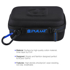 PULUZ Waterproof Carrying and Travel Case for GoPro, DJI Osmo Action and other Sport Cameras Accessories, Small Size: 16cm x 12cm x 7cm, US Stock Black, UK Stock Black, For GoPro, Size: 16cm x 12cm x 7cm