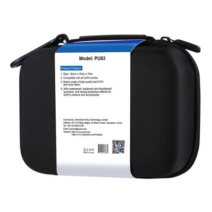 PULUZ wasserdichte Trage- und Reisetasche für GoPro, DJI Osmo Action und anderes Sportkamera-Zubehör, kleine Größe: 16 cm x 12 cm x 7 cm, US-Lager Schwarz, UK-Lager Schwarz, für GoPro, Größe: 16 cm x 12 cm x 7 cm