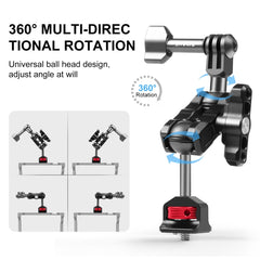 Brazo mágico PULUZ con soporte de aleación de aluminio y bola multidireccional, brazo mágico