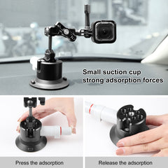 PULUZ 3 inch Car Single Pump Suction Cup Aluminum Alloy Mount, Pump Suction Cup Mount