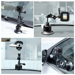 PULUZ 3 inch Car Single Pump Suction Cup Aluminum Alloy Mount, Pump Suction Cup Mount