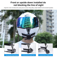 PULUZ Bending Action Camera Motorcycle Helmet Chin Mount, Helmet Chin Mount