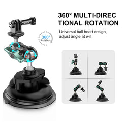 PULUZ Magic Arm Stronge Suction Cup Aluminum Alloy Mount, Magic Arm Suction Cup