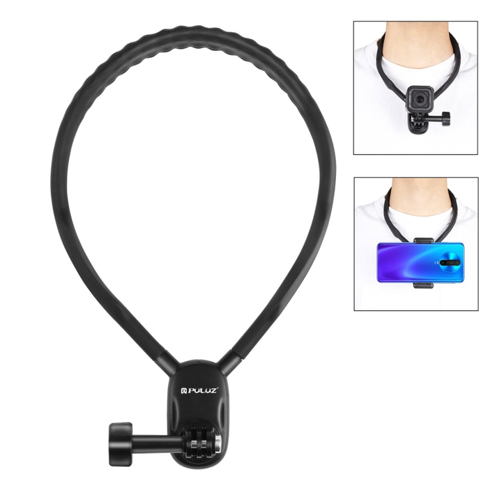 Soporte de cuello perezoso PULUZ para vista POV para cámaras de acción GoPro, soporte para vista POV