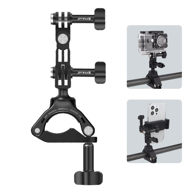 PULUZ Bike Cycling Bracket Mount with Phone Clamp for Phone & Sports Camera, Cycling Bracket