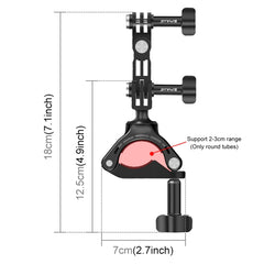 PULUZ Bike Cycling Bracket Mount with Phone Clamp for Phone & Sports Camera, Cycling Bracket