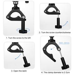 PULUZ Bike Cycling Bracket Mount with Phone Clamp for Phone & Sports Camera, Cycling Bracket