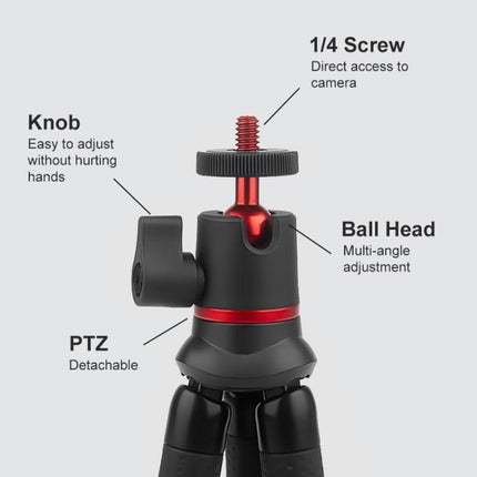 Trípode flexible PULUZ Mini Octopus con control remoto para cámaras SLR, GoPro y teléfonos móviles