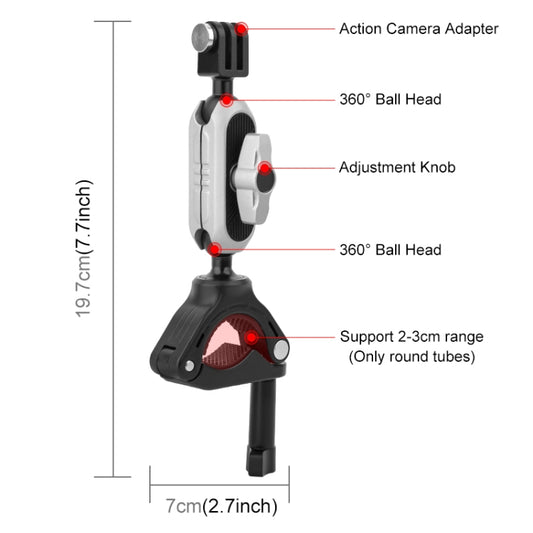 PULUZ Handlebar  Arm Mount with Phone Clamp & Mount Adapter & Long Screw, Handlebar Mount