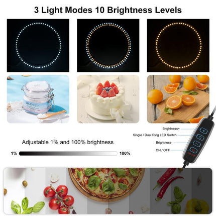 PULUZ 40cm Folding Portable Ring Light PD20W Quick Charge USB Photo Lighting Studio Shooting Tent Box with 6 x Color Backdrops, Size: 40cm x 40cm x 40cm