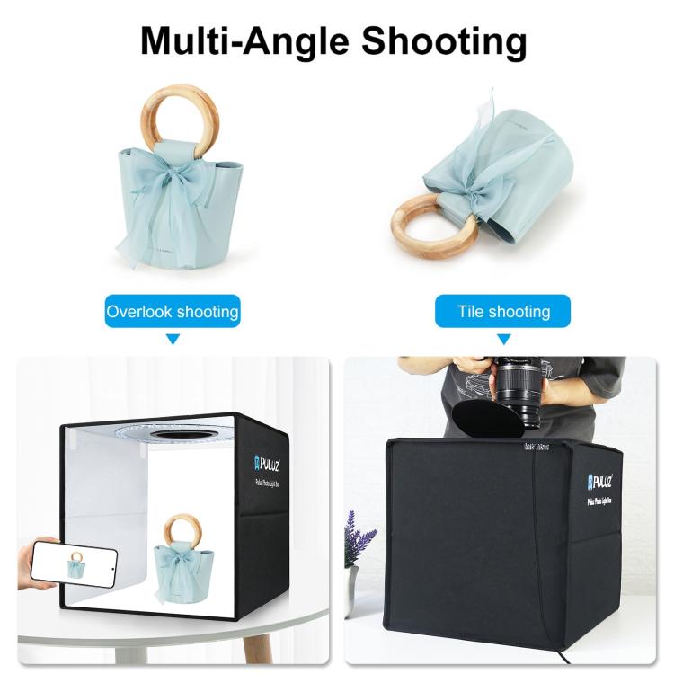 PULUZ 40cm Folding Portable Ring Light PD20W Quick Charge USB Photo Lighting Studio Shooting Tent Box with 6 x Color Backdrops, Size: 40cm x 40cm x 40cm