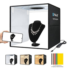 PULUZ 40cm Folding Portable Ring Light PD20W Quick Charge USB Photo Lighting Studio Shooting Tent Box with 6 x Color Backdrops, Size: 40cm x 40cm x 40cm