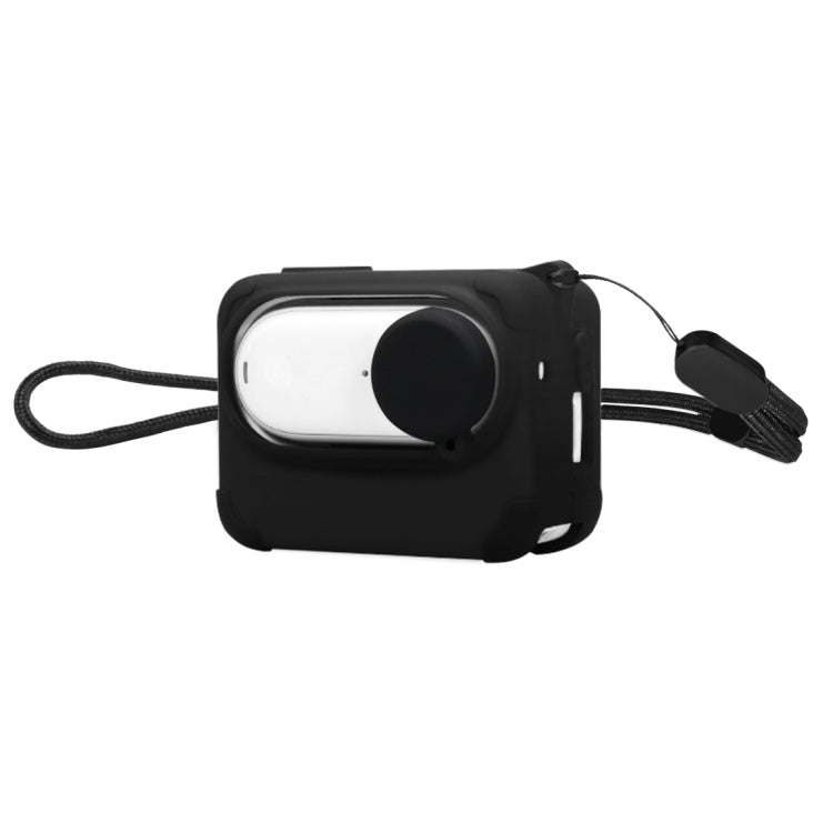 Estuche de carga para cámara Insta360 GO 3 PULUZ Estuche de silicona con tapa de lente y correa, Estuche de silicona con tapa de lente (negro), Estuche de silicona con tapa de lente (azul)