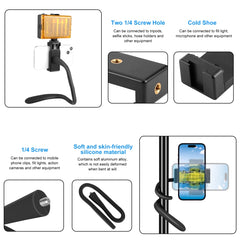 Soporte de montaje con clip flexible de silicona PULUZ con abrazadera para teléfono/GoPro, clip flexible de silicona