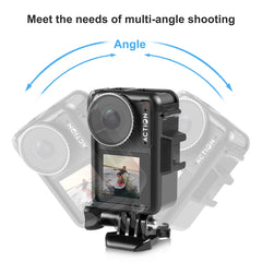 For DJI Osmo Action 4 / 3 PULUZ Vertical Plastic Protective Frame Cage with Cold Shoes, Vertical Plastic Cage