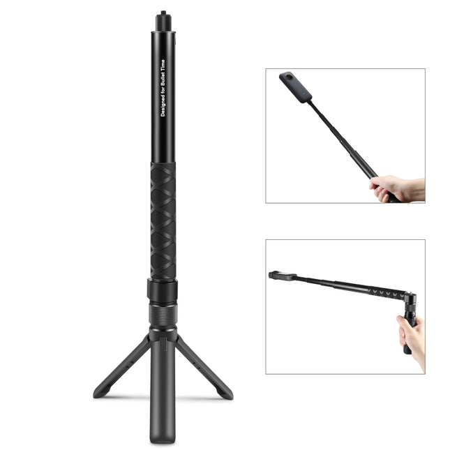 Für Insta360 X3 PULUZ Drehgriff Desktop-Stativständer 110cm Selfie-Stick Einbeinstativ, Desktop-Stativständer 110cm Selfie-Stick