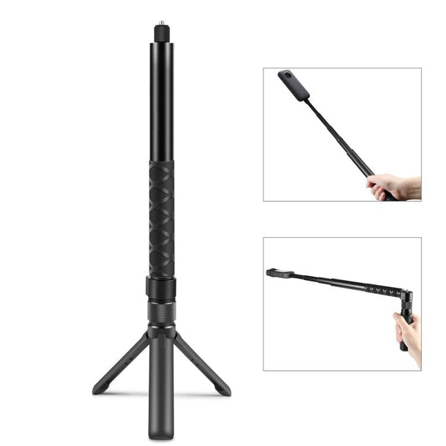 For Insta360 X3 PULUZ Rotary Handle Desktop Tripod Stand 110cm Selfie Stick Monopod, Desktop Tripod Stand 110cm Selfie Stick