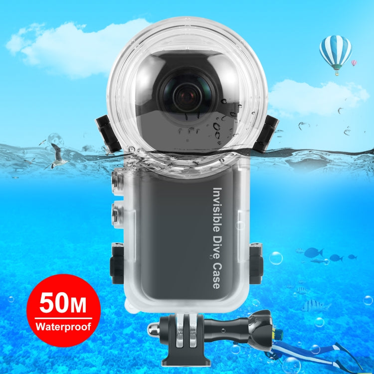 Für Insta360 X3 PULUZ 50m wasserdichtes versiegeltes Tauchgehäuse, unsichtbares Tauchgehäuse